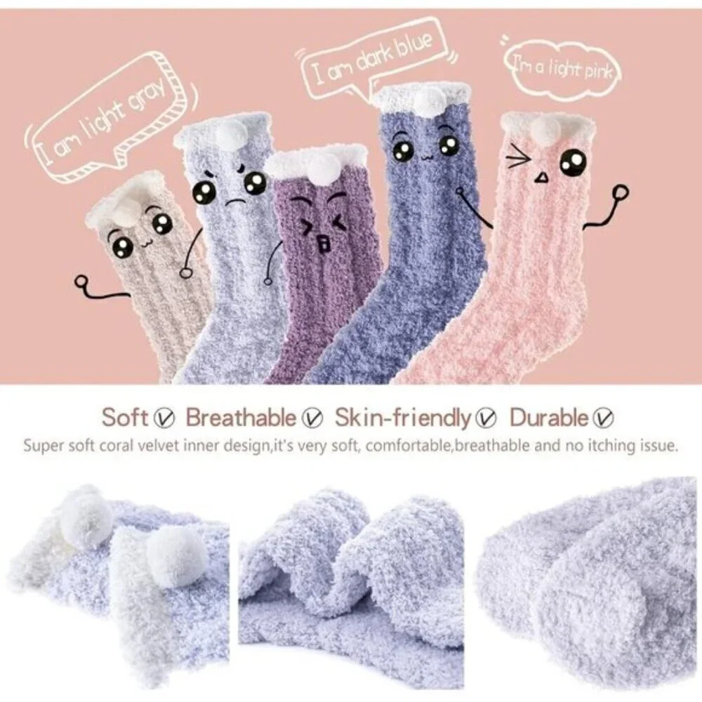 EBMORE Womens Fuzzy Slipper Socks Cozy Plush Warm Cabin Socks Size 5-10